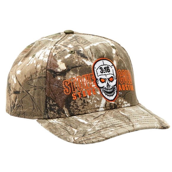 Stone Cold Steve Austin 3:16 Skull Hat WWF WWE Camouflage Camo Snapback Cap Rare - Picture 1 of 4